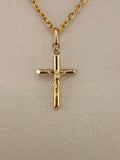 10K Solid Gold Jesus on Cross Pendant