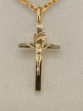 10K Solid Gold Jesus on Cross Pendant