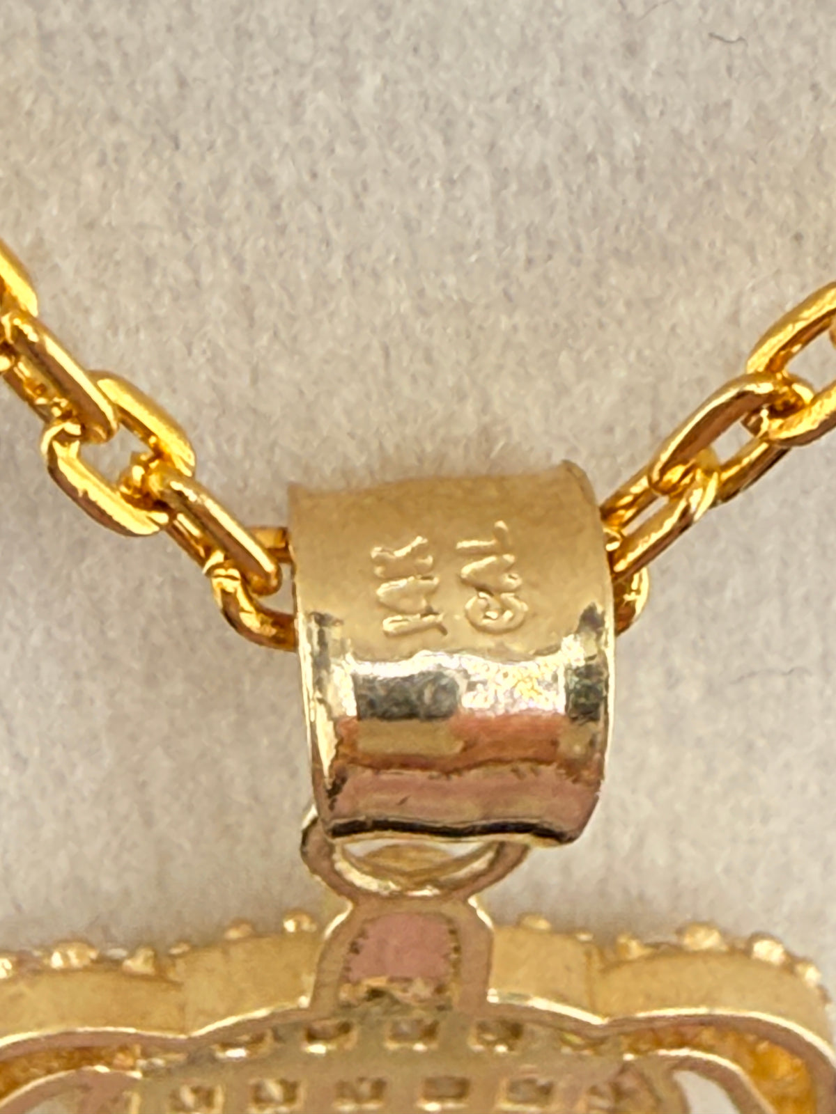 14K Gold CZ Diamond Turtle Pendant