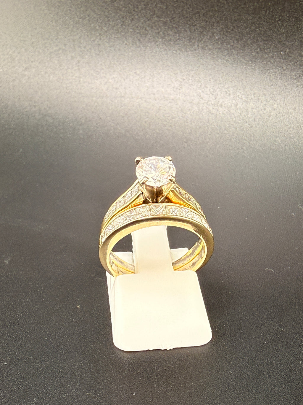 2.2 CT Diamond Engagement Ring Set – 18K Gold Natural Diamond Wedding Set