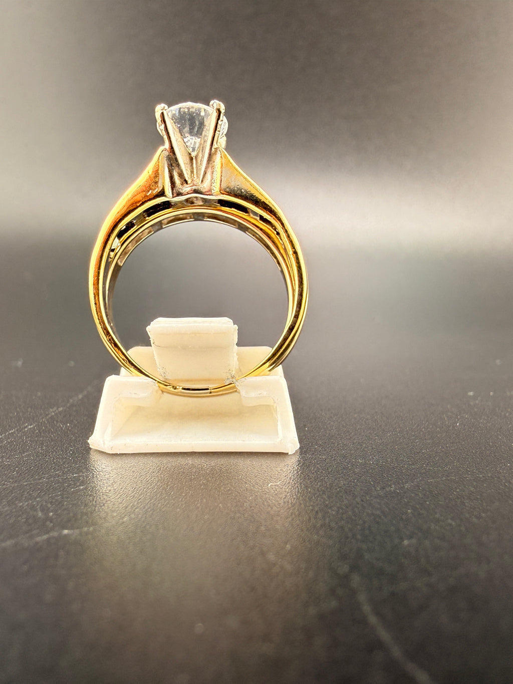 2.2 CT Diamond Engagement Ring Set – 18K Gold Natural Diamond Wedding Set