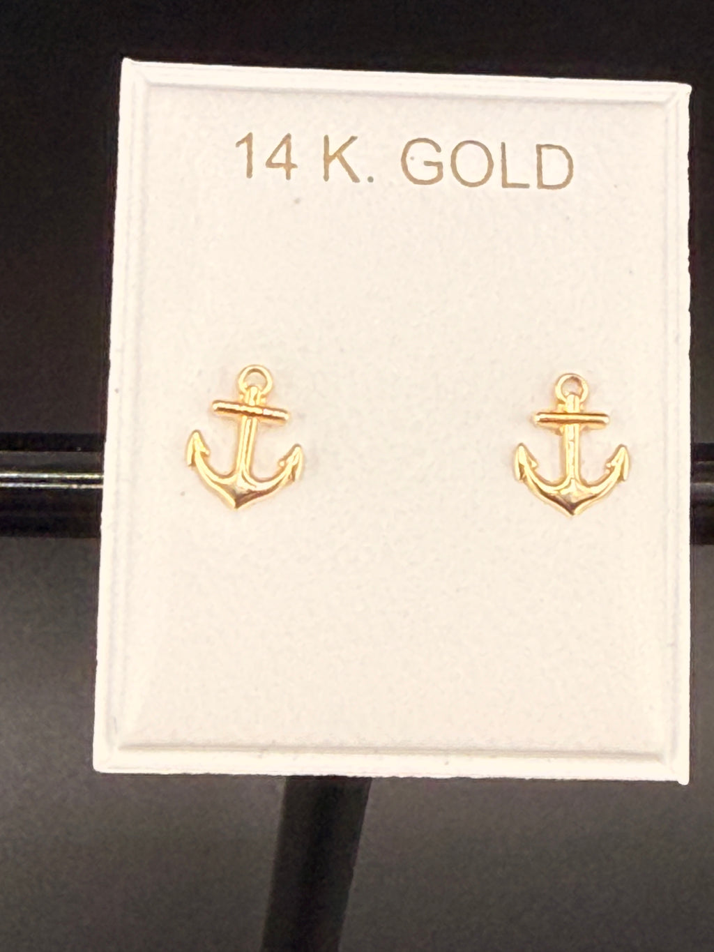 14K Solid Gold Anchor Earrings – Nautical Anchor Stud Earrings | Luxury Gold Jewelry by Jewelry Connect