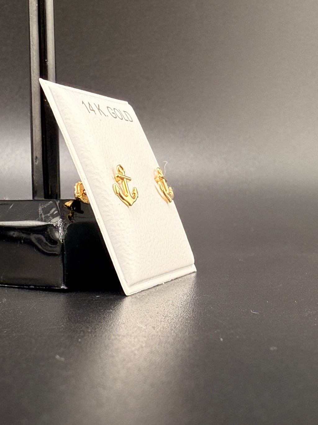 14K Solid Gold Anchor Earrings – Nautical Anchor Stud Earrings | Luxury Gold Jewelry by Jewelry Connect