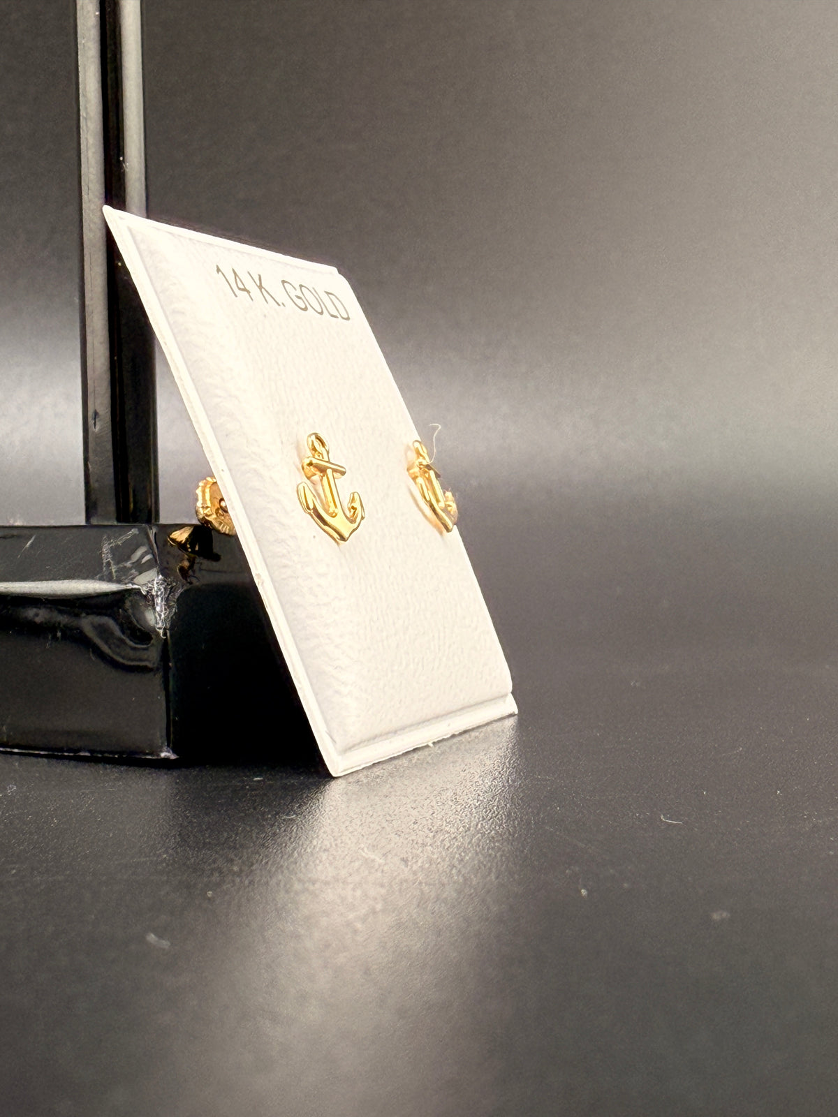 14K Solid Gold Anchor Earrings – Nautical Anchor Stud Earrings | Luxury Gold Jewelry by Jewelry Connect