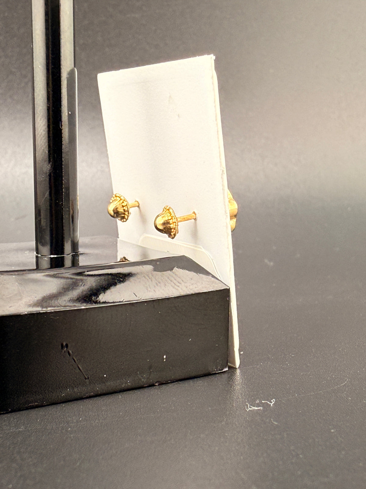 14K Gold Navy Blue Cloverleaf Earrings – Luxury Clover Stud Earrings | Jewelry Connect Wholesale Price