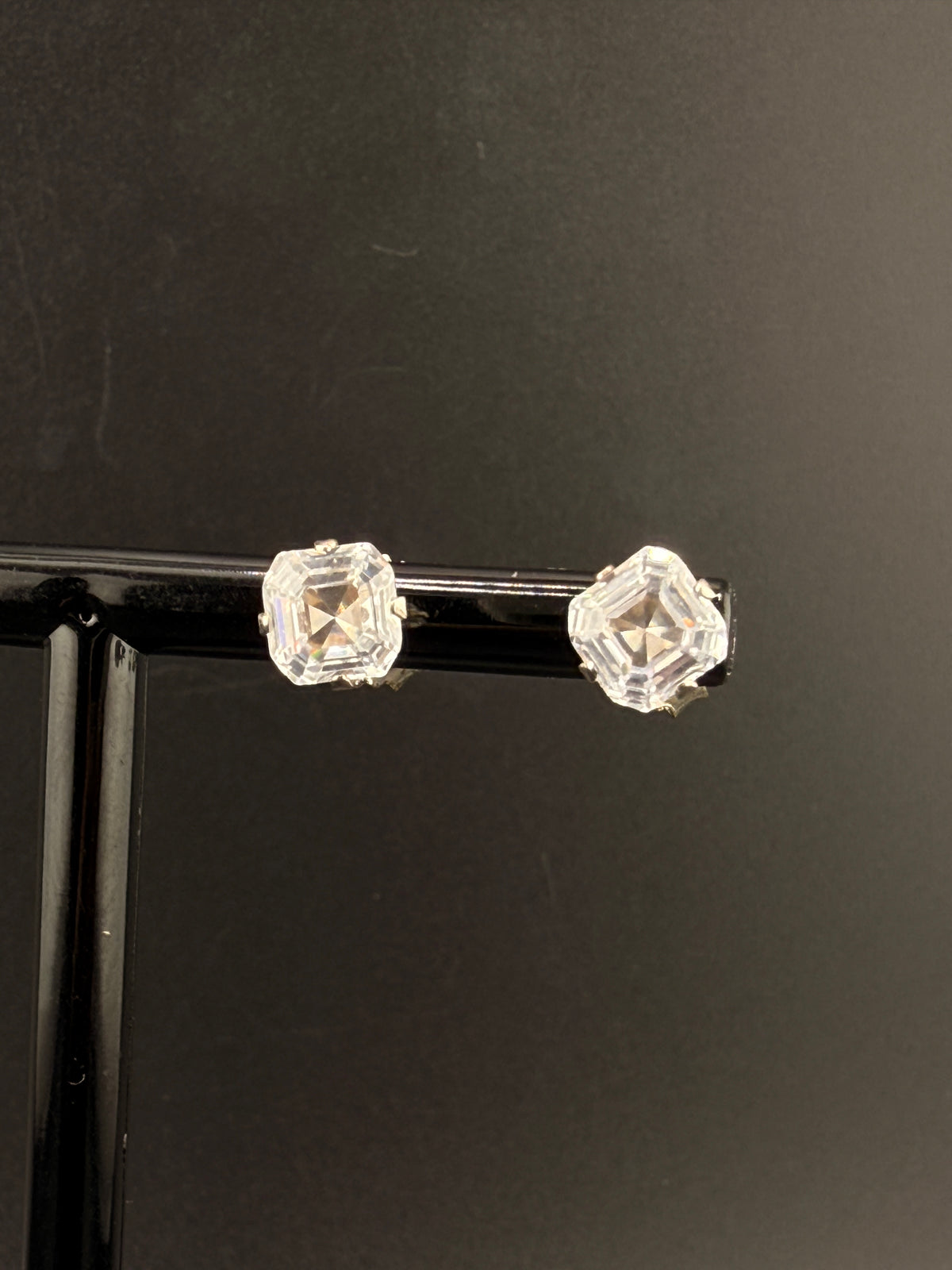 925 Sterling Silver 1 CT CZ Diamond Stud Earrings