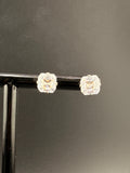 925 Sterling Silver 1 CT CZ Diamond Stud Earrings