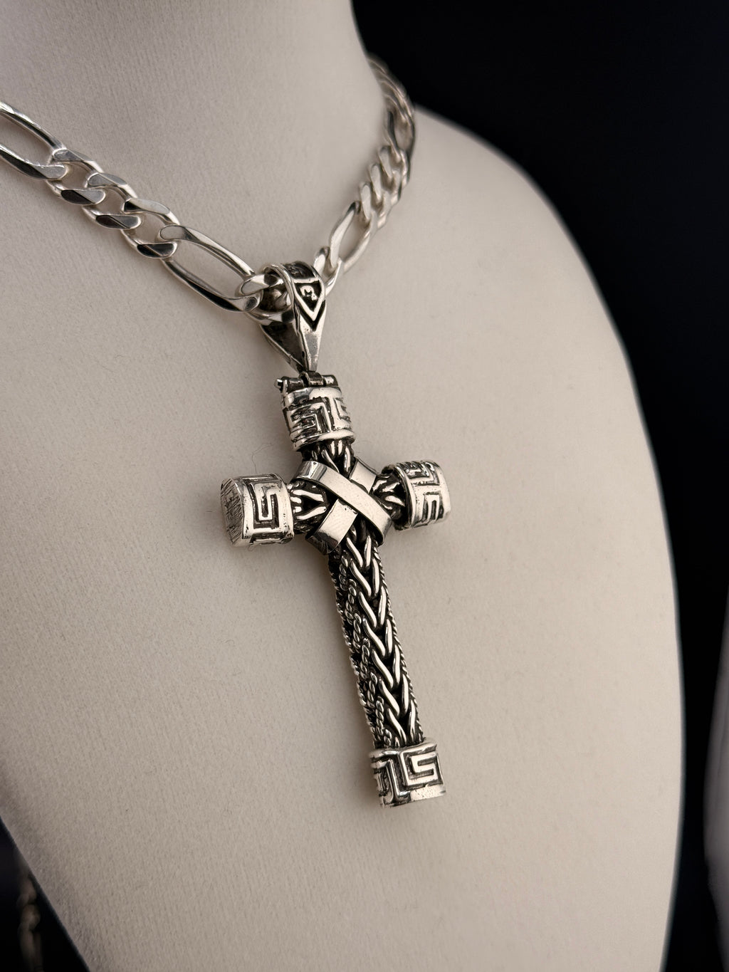 925 Sterling Silver Braided Cross Pendant — 3.5" | 32g925 Sterling Silver Braided Cross Pendant — 3.5" | 32g