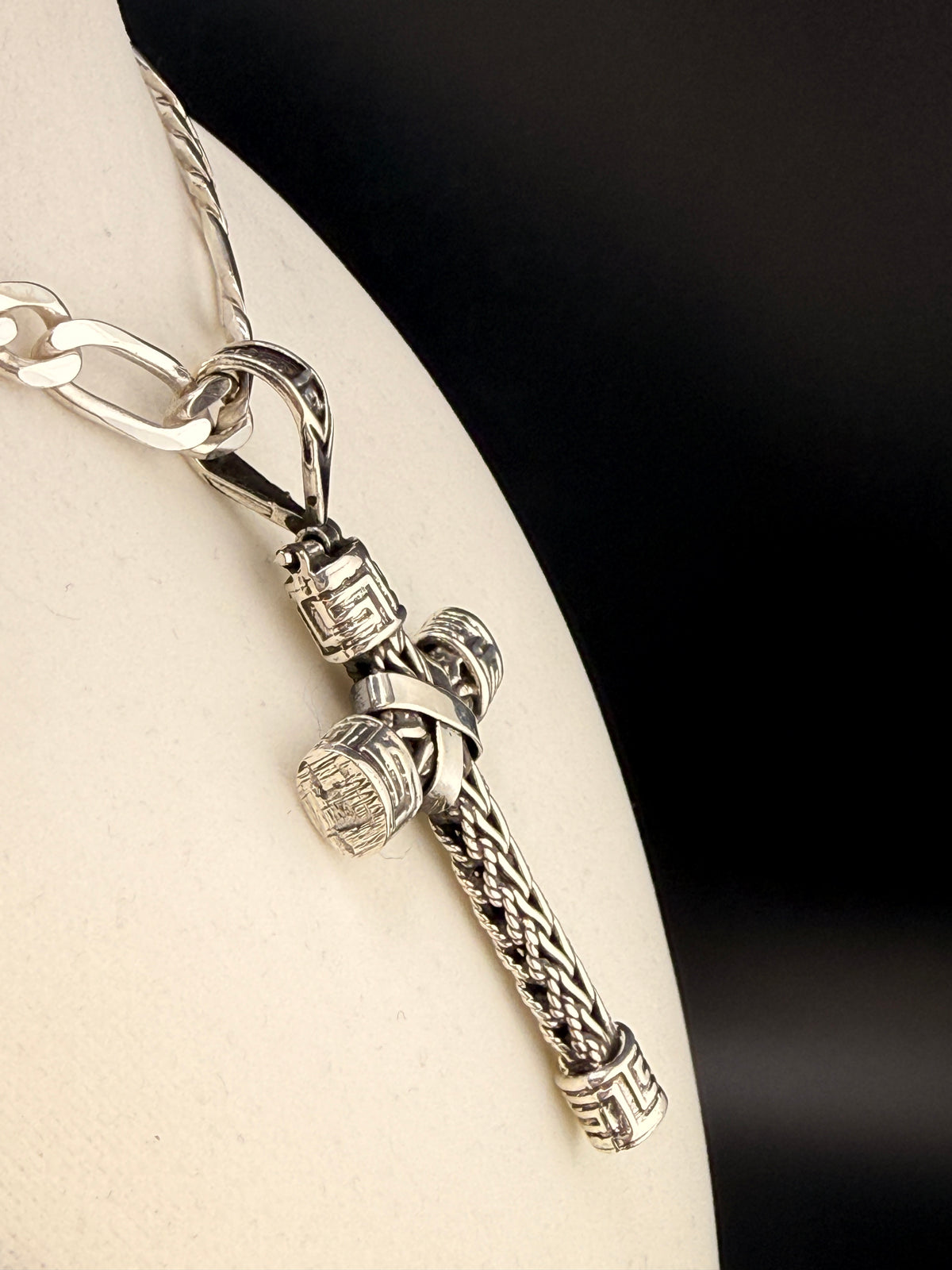 925 Sterling Silver Braided Cross Pendant — 3.5" | 32g925 Sterling Silver Braided Cross Pendant — 3.5" | 32g