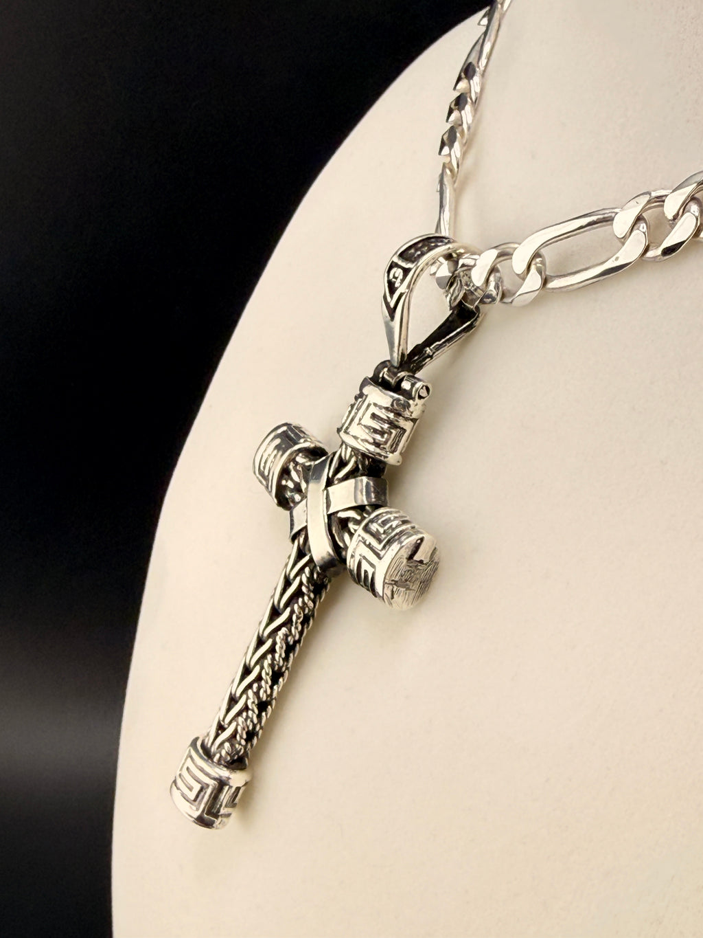 925 Sterling Silver Braided Cross Pendant — 3.5" | 32g925 Sterling Silver Braided Cross Pendant — 3.5" | 32g