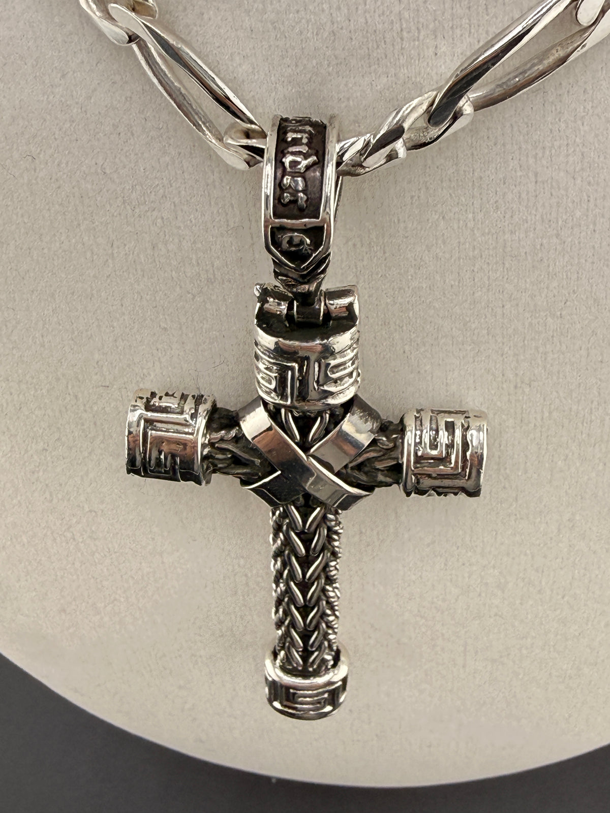 925 Sterling Silver Braided Cross Pendant — 3.5" | 32g925 Sterling Silver Braided Cross Pendant — 3.5" | 32g