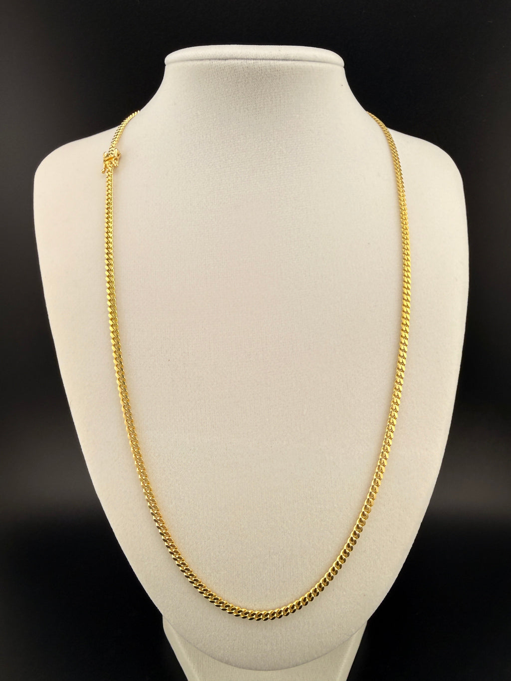 10K Gold 3mm Cuban Link Chain Necklace – 22 Inch Solid Gold Cuban Chain (14.6g) | Wholesale Price