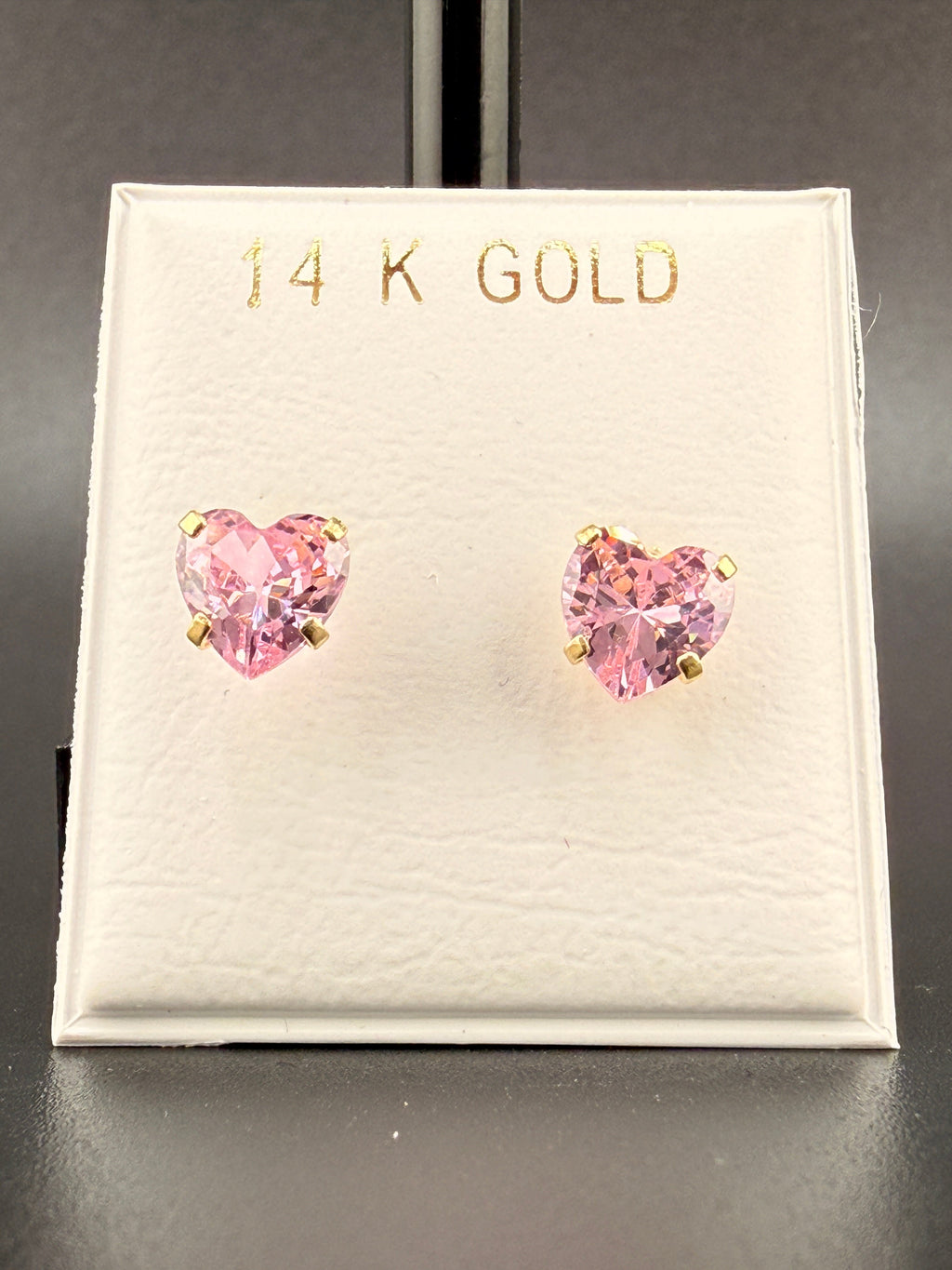 14K Gold 2CT CZ Diamond Stud Earrings