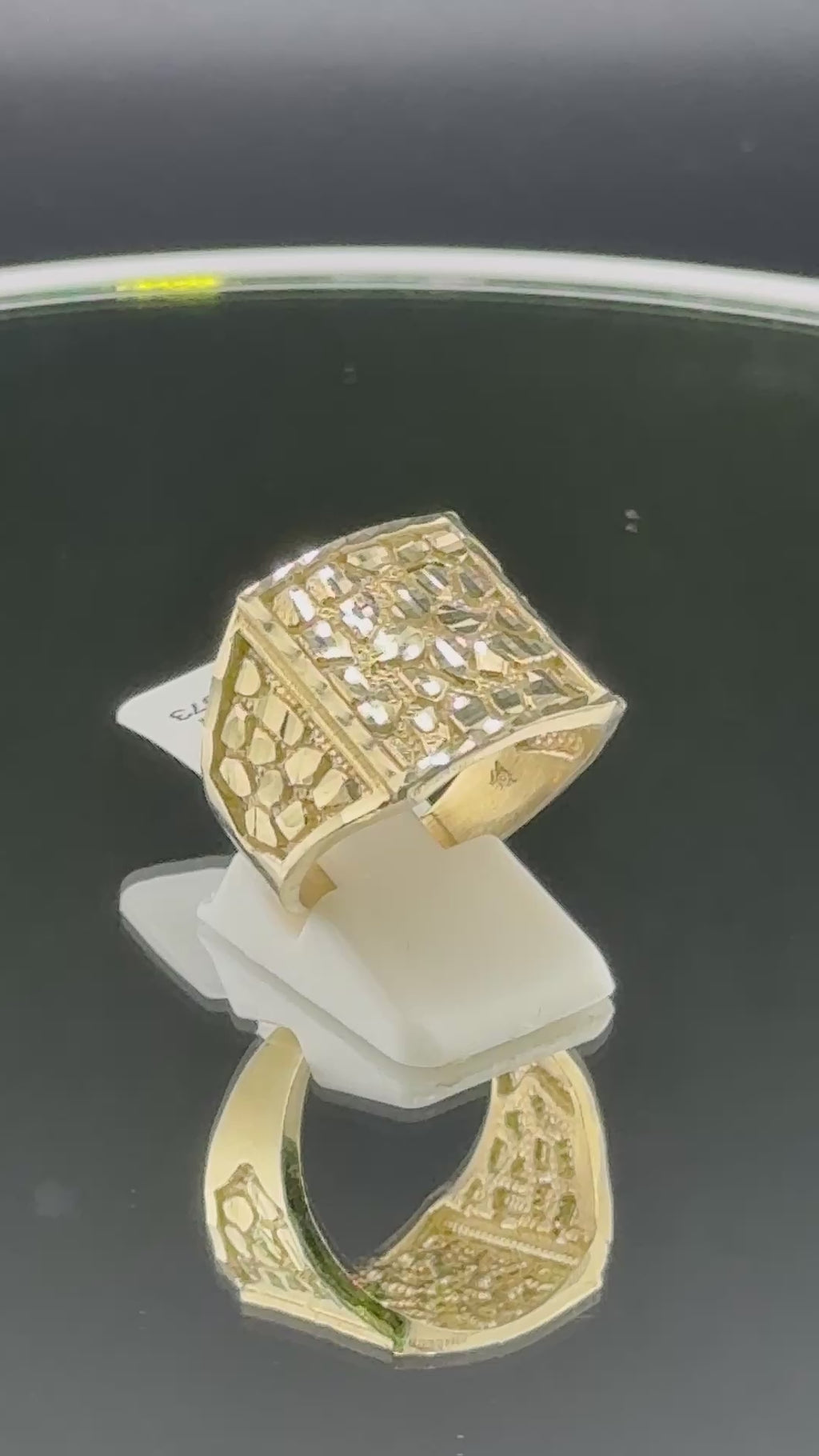 Men’s 10K Gold Nugget Ring – 6.9 Grams Solid Gold - Size 11  | Wholesale Price | Jewelry Connect