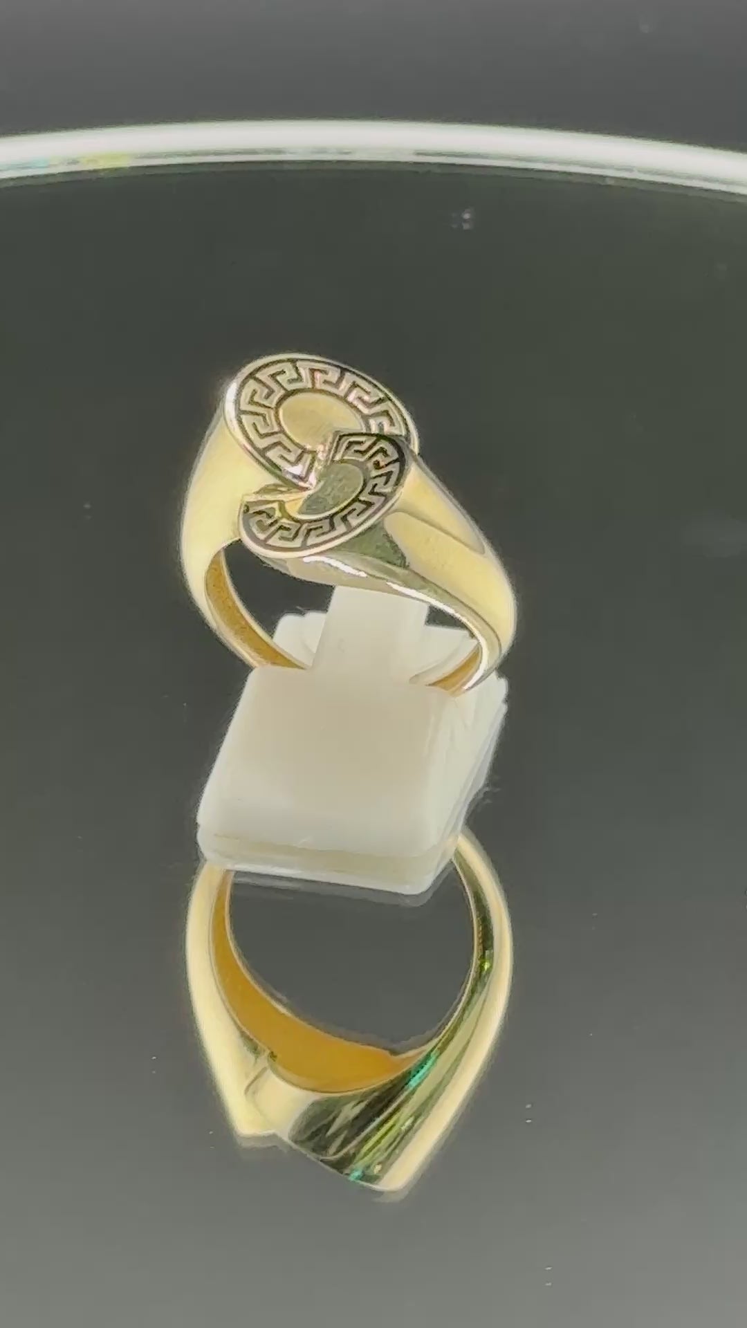 10K Gold Greek Key Women’s Ring – 2.8g Solid Gold Designer Band (Size 9) | Retail $1540 – Wholesale $481