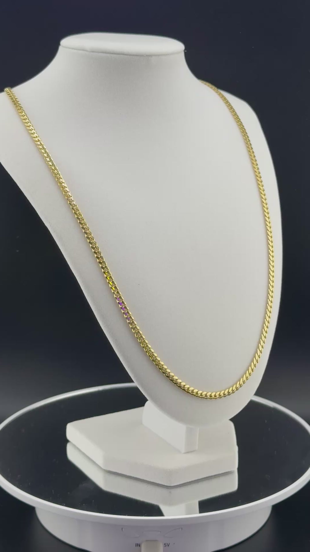 10K Solid Gold Cuban Link Chain Necklace – 4mm 24” | 26 Gram Real Gold Cuban Chain