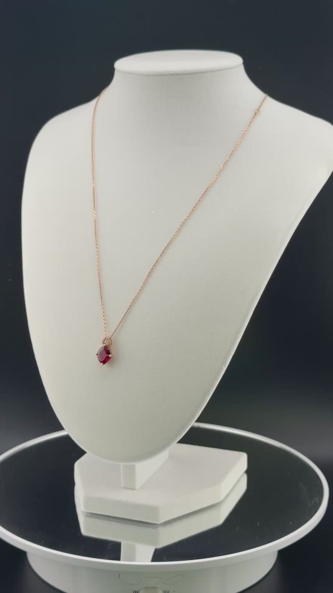 14K Gold Ruby Pendant Necklace – 18" Women's Fine Jewelry | 2.76g Natural Ruby Necklace
