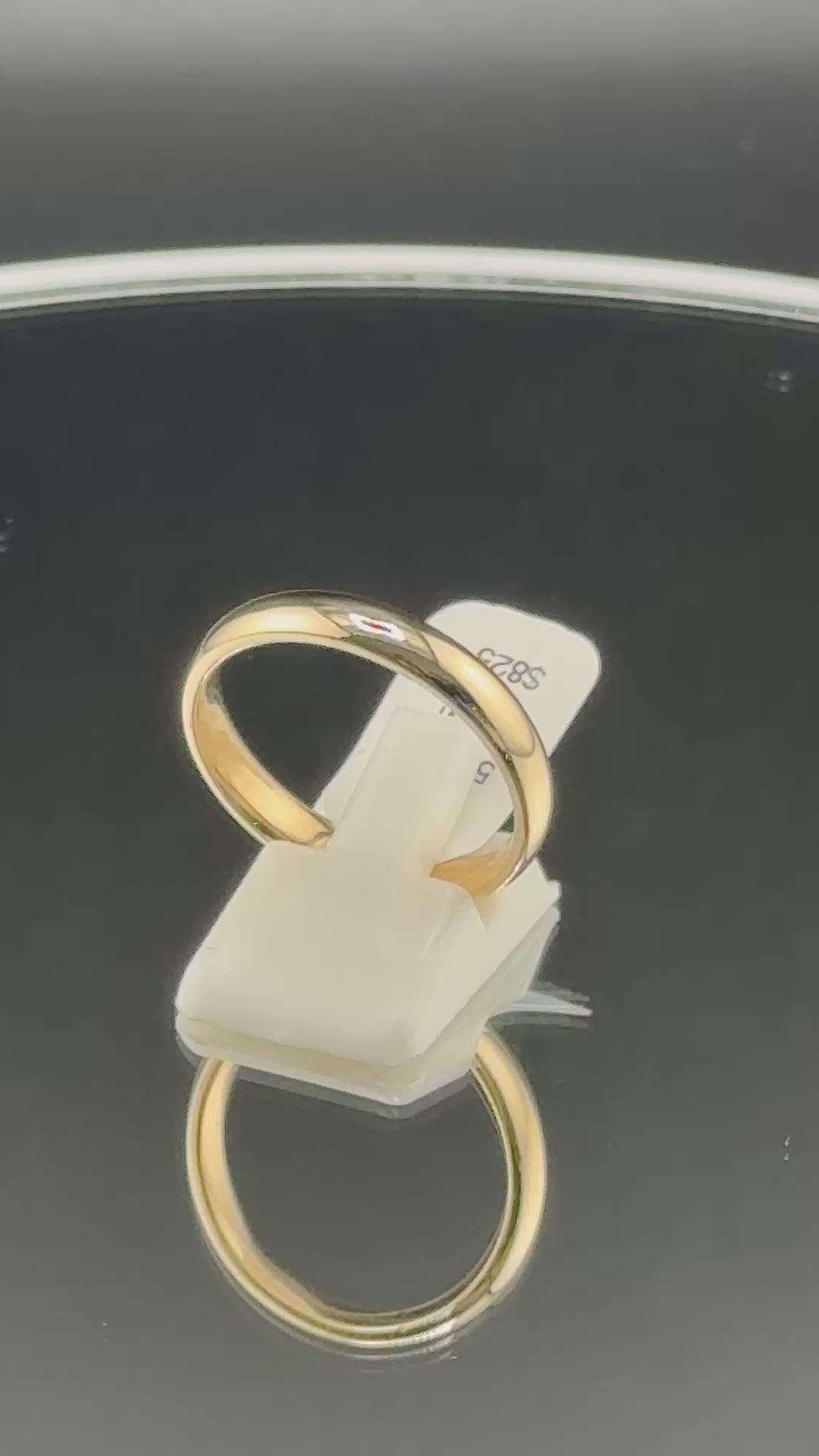 14K Solid Gold Men’s Wedding Band – 4mm Classic Plain Gold Ring (Size 11, 5.67g)