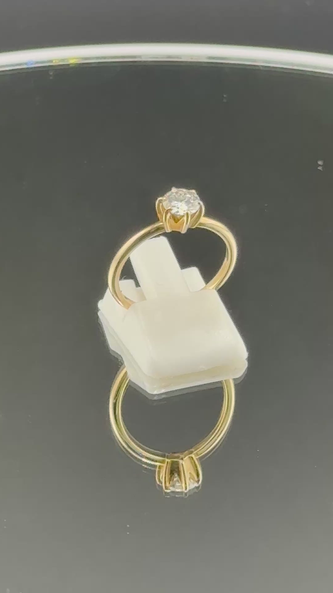 14K Gold Solitaire Moissanite Ring – 5.5mm Round Cut | Women's Classic Engagement Ring